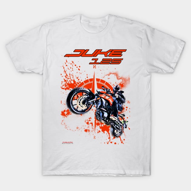 Duke 125 Racing T-Shirt by EvolutionMotoarte